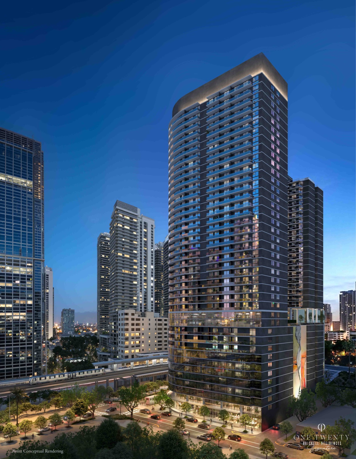 One Twenty Brickell Signature Residences — 40-story tower designed by Sieger Suarez Architects in the heart of Brickell, Miami.